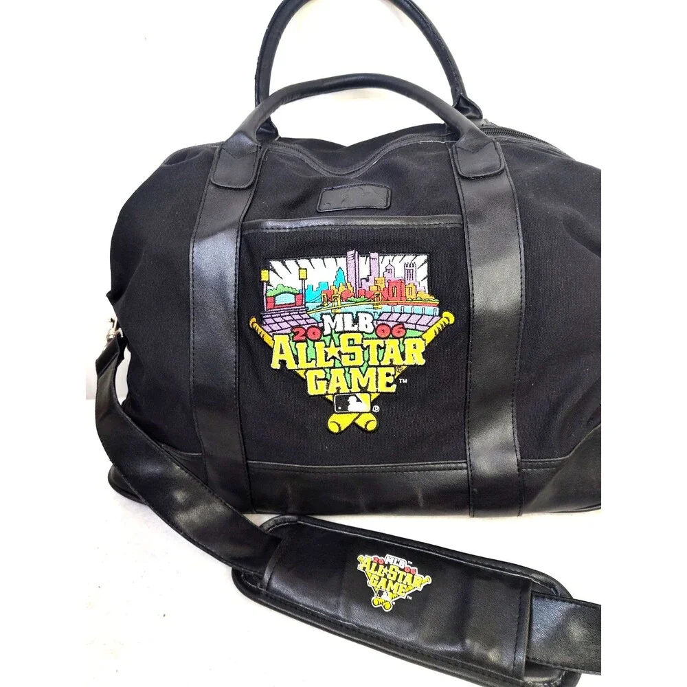 Vtg 2006 MLB All-Star Game Player's Duffle Bag Black Embroidered Pittsburg Sky